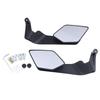 Motorcycle Mirrors Stealth Winglets Mirror Large Mirror Surface Wings Mirror 10Mm/8Mm Motorcycle Rearview Mirror