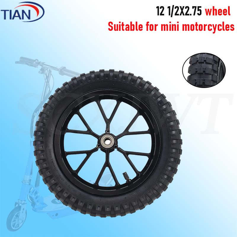 Hochwertiges Kinder-Minimotorrad 12 1/2X2.75 Hinterrad Luftreifen Schlauch Felge Auto Aluminiumrad