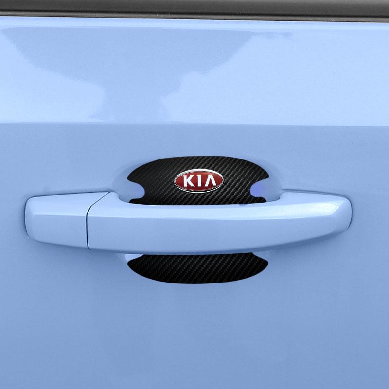 Car Door Handle Bowl Scratch Protective Stickers Carbon Fiber Cars Sticker For Kia Sauer Cerato Forte K8 K900 Optima Picanto Ray EV Venga SPORTAGE EV6