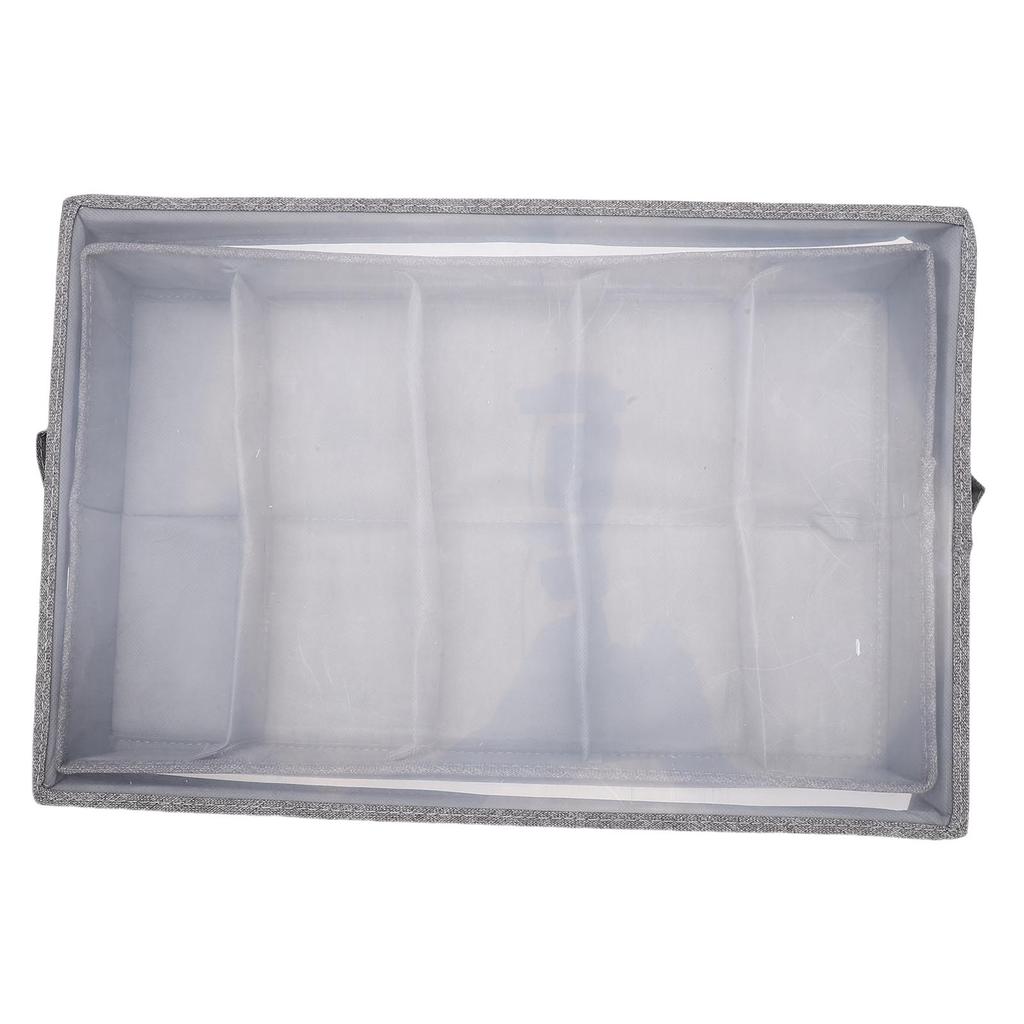 Flatware Utensil Storage Case Silverware Storage Box with Dividers 5 Compartment Flatware Storage Case with Handles