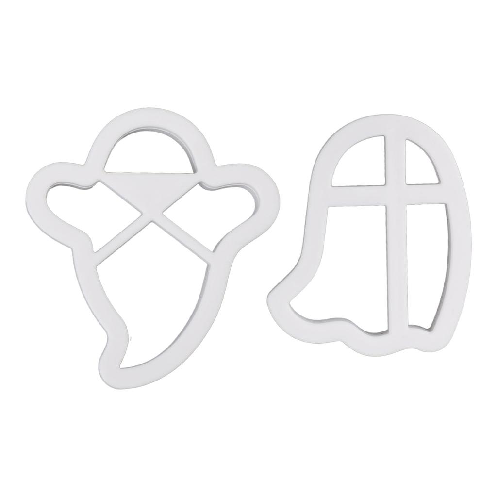 2pcs Small Ghost Cookie Cutters ABS Material Biscuit Cutter for Holiday Decoration Party Supplies Ba