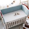Infant Crib Liner Soft Texture Detachable Washable One-piece Baby Crib Bumper Protector Cushion for Home