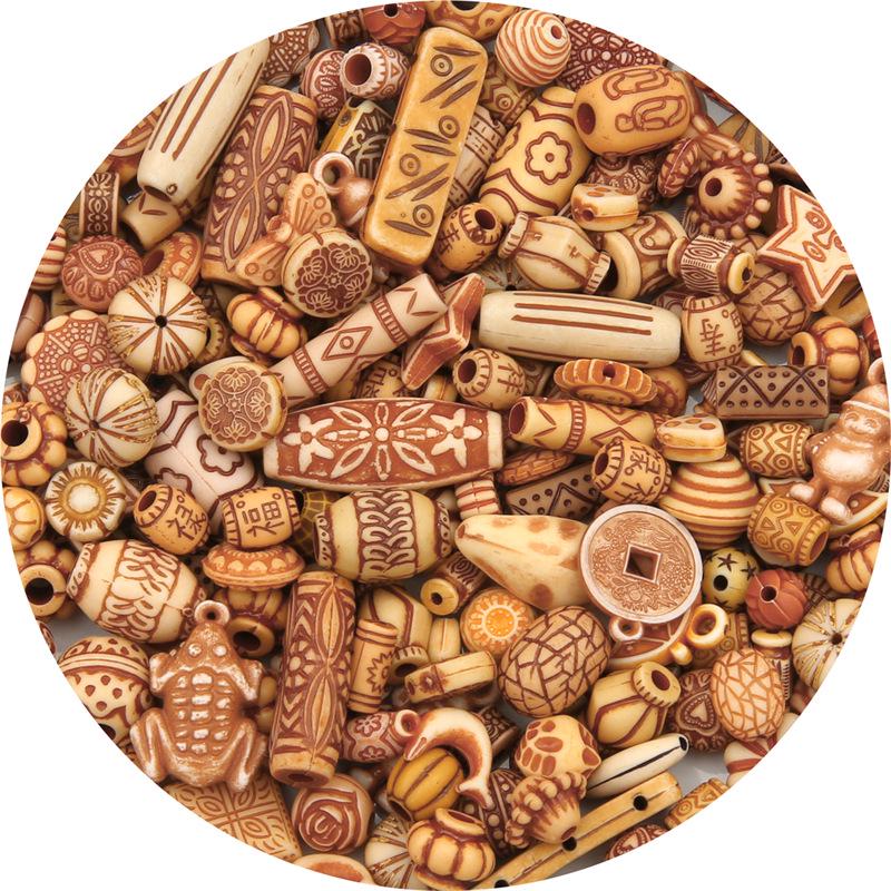 Rainbow Retro Beads Mystery Box: DIY Mixed Bead and Pendant Accessories for Handmade Jewelry