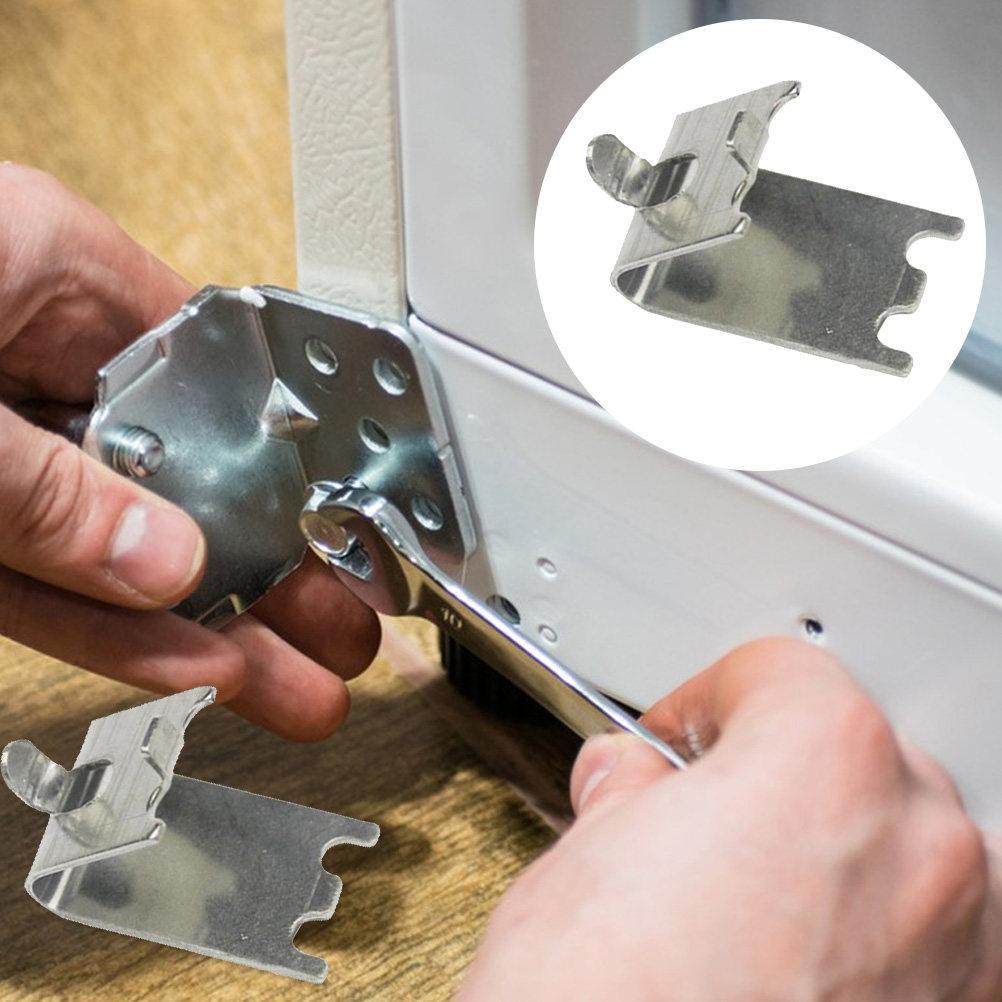 10Pcs Refrigerator Shelf Clips Stainless Steel Cooler Shelf Brace Freezer Rack Clip Support Hooks Metal Refrigerator Clamp Hooks