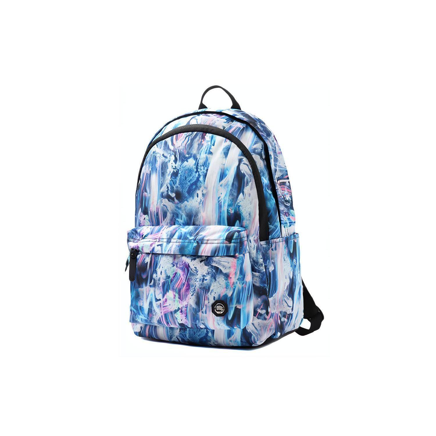 Li-Ning Badfive Basketball Series Printed Polyester Backpack Unisex Backpack Blue ABSR008-2 Blue