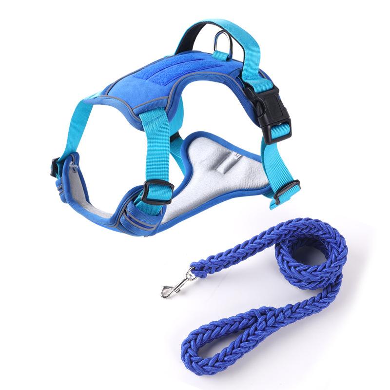 Dog Leash Explosion-proof  Large Dog Chest Strap Reflective Dog Leash Vest Type Pet Leash
