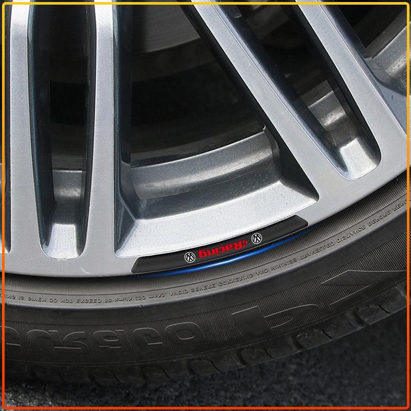 4Pcs Car Badge Emblem Wheel Hub Rims Decor 3D Stickers Aluminum For Volkswagen Golf-5 6 7 MK6 Jetta Lavida Polo Tiguan Passat B5 B6 B7