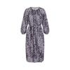 Jiuzi Anna Kou Fashionable Modern Geometric Gradient Folded Chiffon Waist Dress for Women 2025 Spring New Style