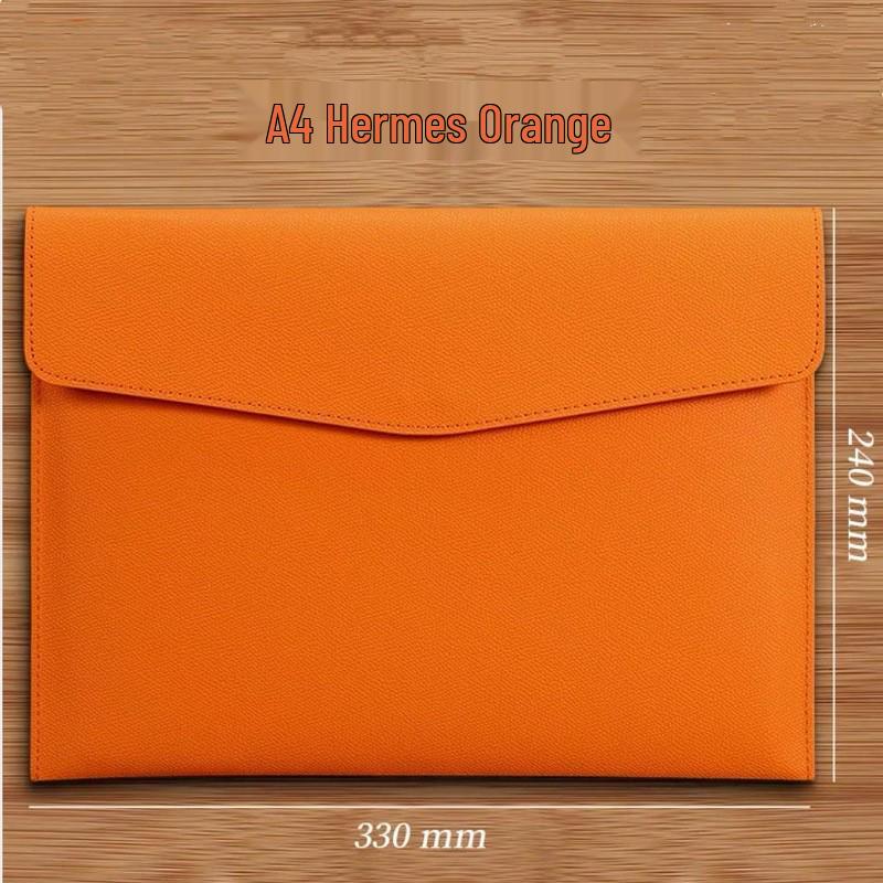 

Водонепроницаемая кожаная папка для документов формата А4 с кнопкой-защелкой - Папка для хранения документов для бизнеса и офиса с логотипом на заказ