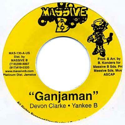 

7inch Record DEVON CLARKE & YANKEE B. - Ganjaman MAS130 Massive B 1996 US Reggae, Ska & Dub Used