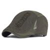 Spring Summer Mesh Cotton Newsboy Caps Men Casual Fashion Letter Beret Hat Golf Driving Cabbie Hat Flat Ivy Cap