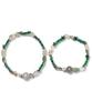 Polalita Sunflower Green Asymmetrical Stone Mix Bracelet (Plt-Br-024_Gn)