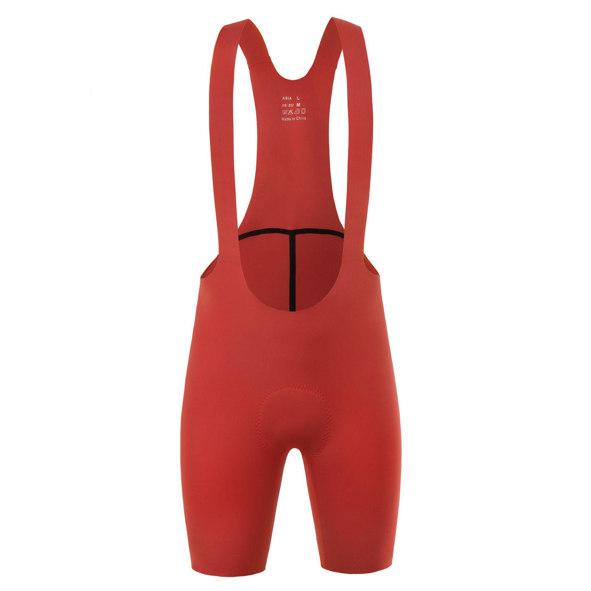 

Унисекс бесшовные велосипедные шорты с лямками с силиконовой подкладкой для катания на горном велосипеде XXXL красный