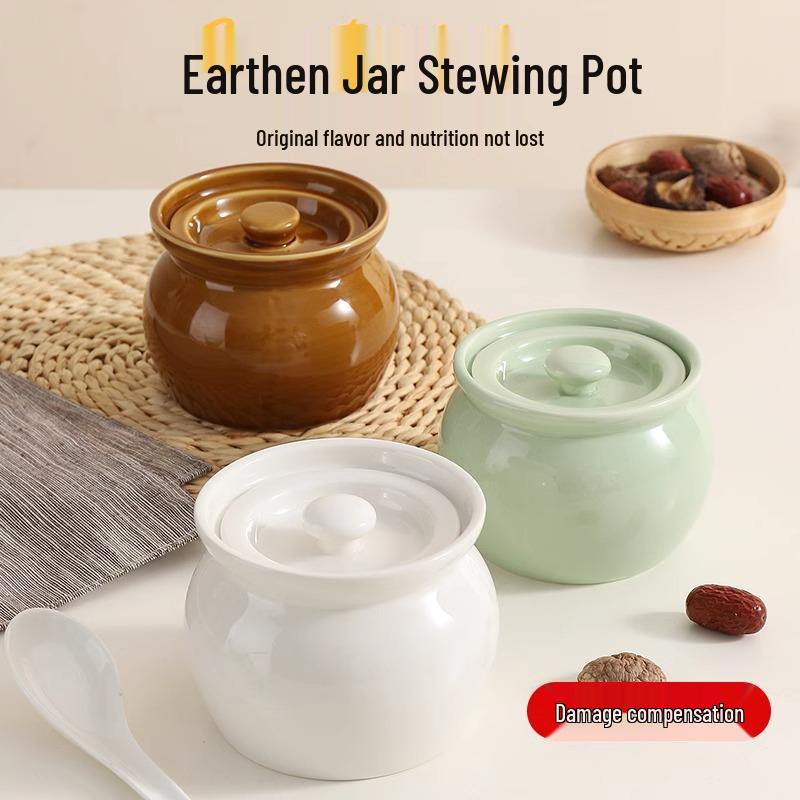 Ceramic Double-Boiling Steaming and Stewing Pot for Shaxian Soup