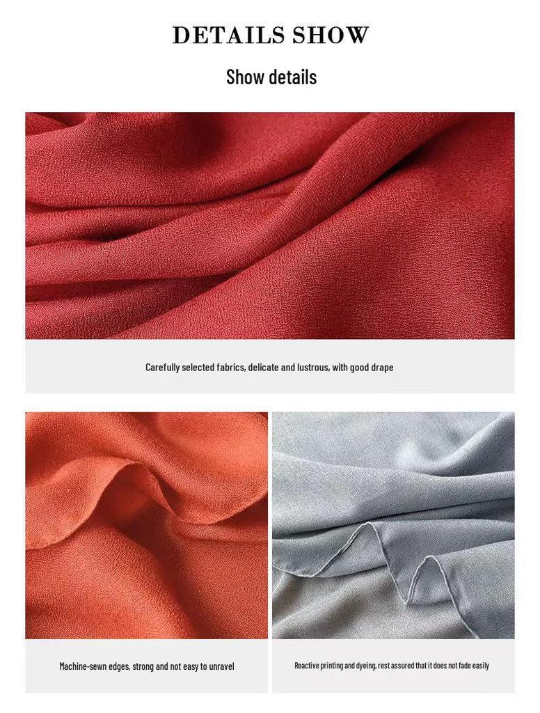 Dámska retro šatka/šál z bavlny a ľanu v kórejskom štýle - Všestranná na jar a jeseň