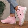 Women's Leather Design Shoes Lightweight Easy Comfortable Breathable Suitable Outdoor Cycling Walking Flat Bottomed Boots