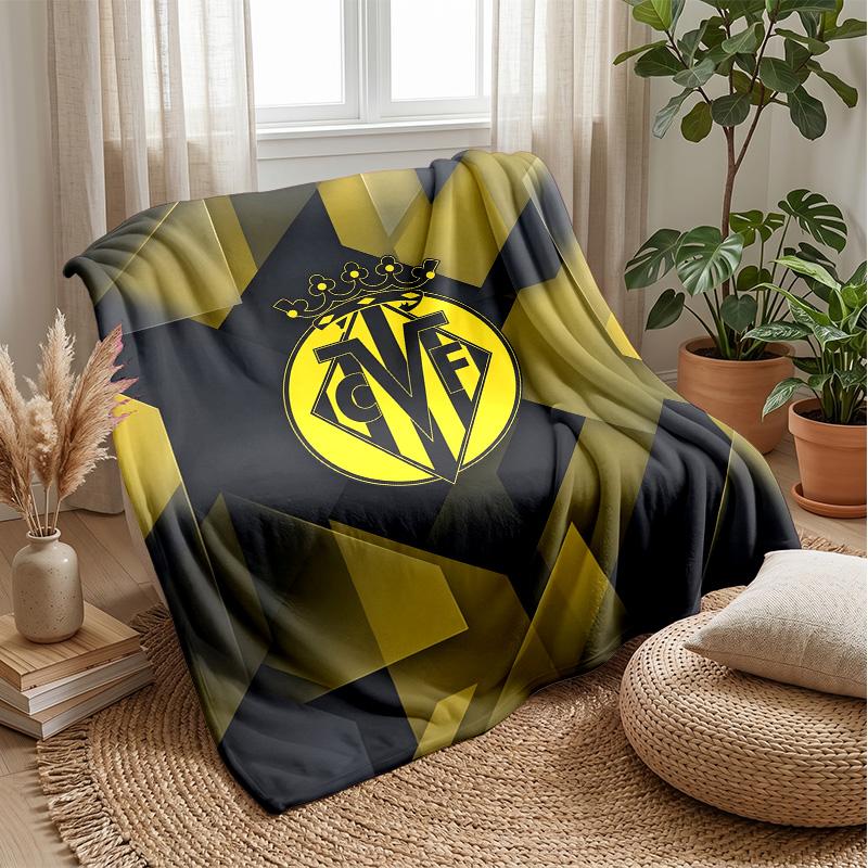Villarreal FC Soft Flannel Fleece Blanket Lightweight Cozy Warm Throw Blanket For Sofa Bed Home Decor