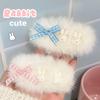 New Autumn/Winter Bow Plush Rabbit Fur Hair Clip - Sweet Girlish BB Clip