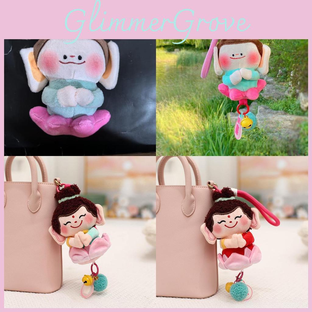 Buddha Lotus Prosperity Plush Toy Doll Short Feng Shui Home Gift Decoration