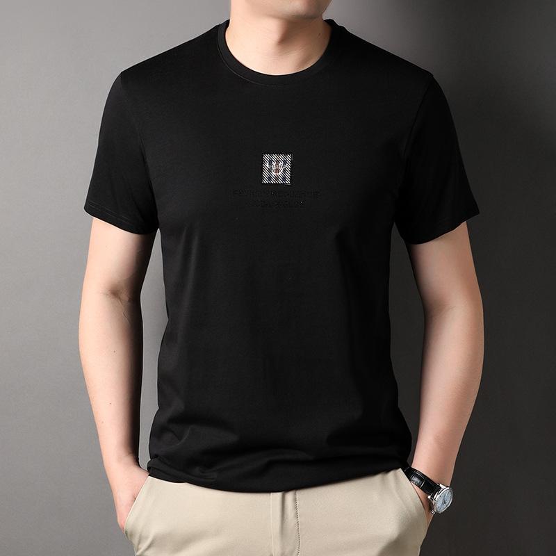Short-Sleeved T-shirt Men's Cool Summer New Round Neck Casual Skin-Friendly Bottoming Shirt