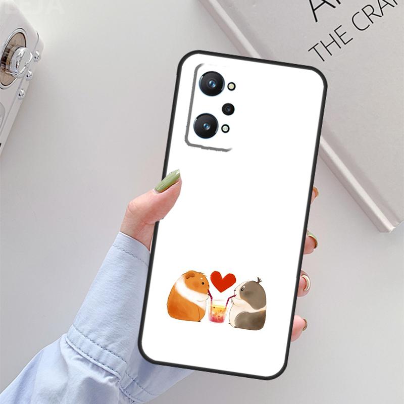 Animal Guinea Pig For Realme C67 C61 C75 C55 C53 C51 C21Y C25S GT 6 6T 5 GT7 Pro 10 11 12 13 14 Pro Plus Case