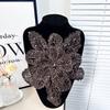 Petec Aplică Florală 3D cu Paiete și Mărgele Mare Ornament pentru Îmbrăcăminte Costume Meșteșuguri Cusut Decorațiune