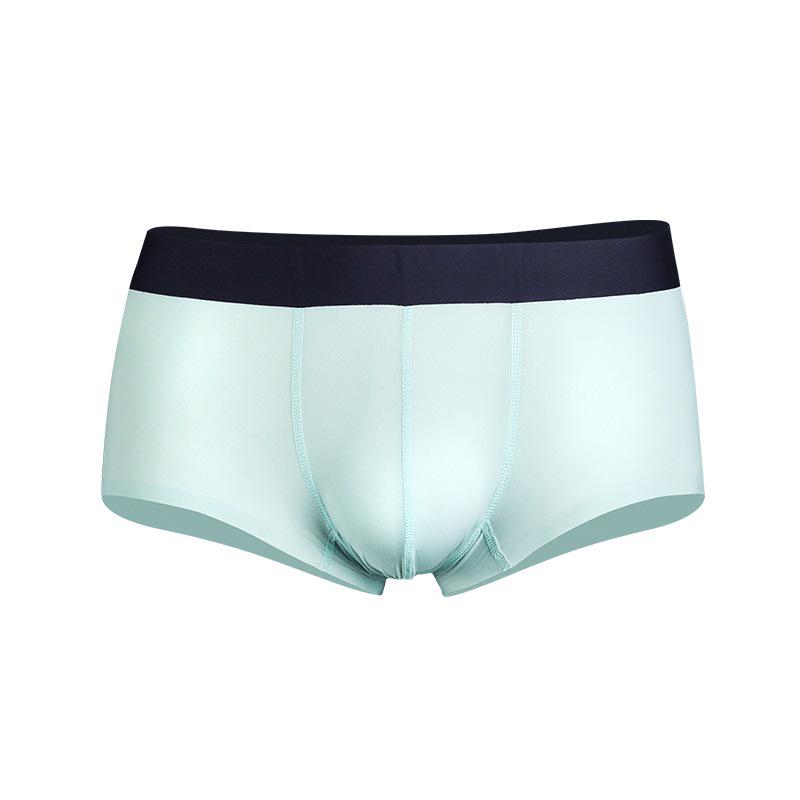 Men's Seamless Ice Silk Triangle Briefs - Breathable, Thin, Mid-Waist Sports Underwear for Summer