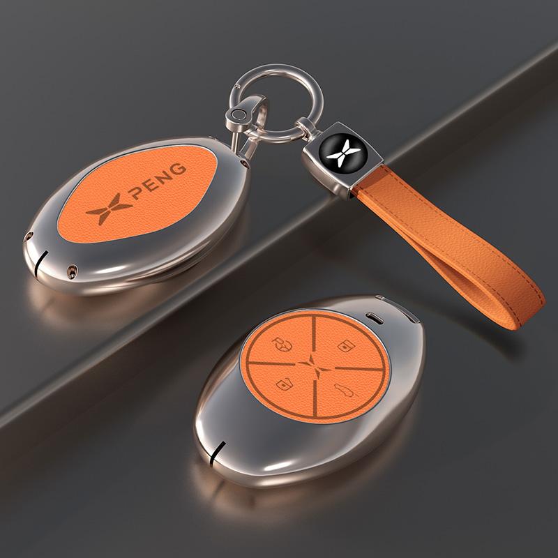 For Xpeng P7 P7i P5 G6 G9 G3 2024 2025 2026 Car Key Case Zinc Alloy Keychain Cover Key Fob Shell Buckle Protector Accessories