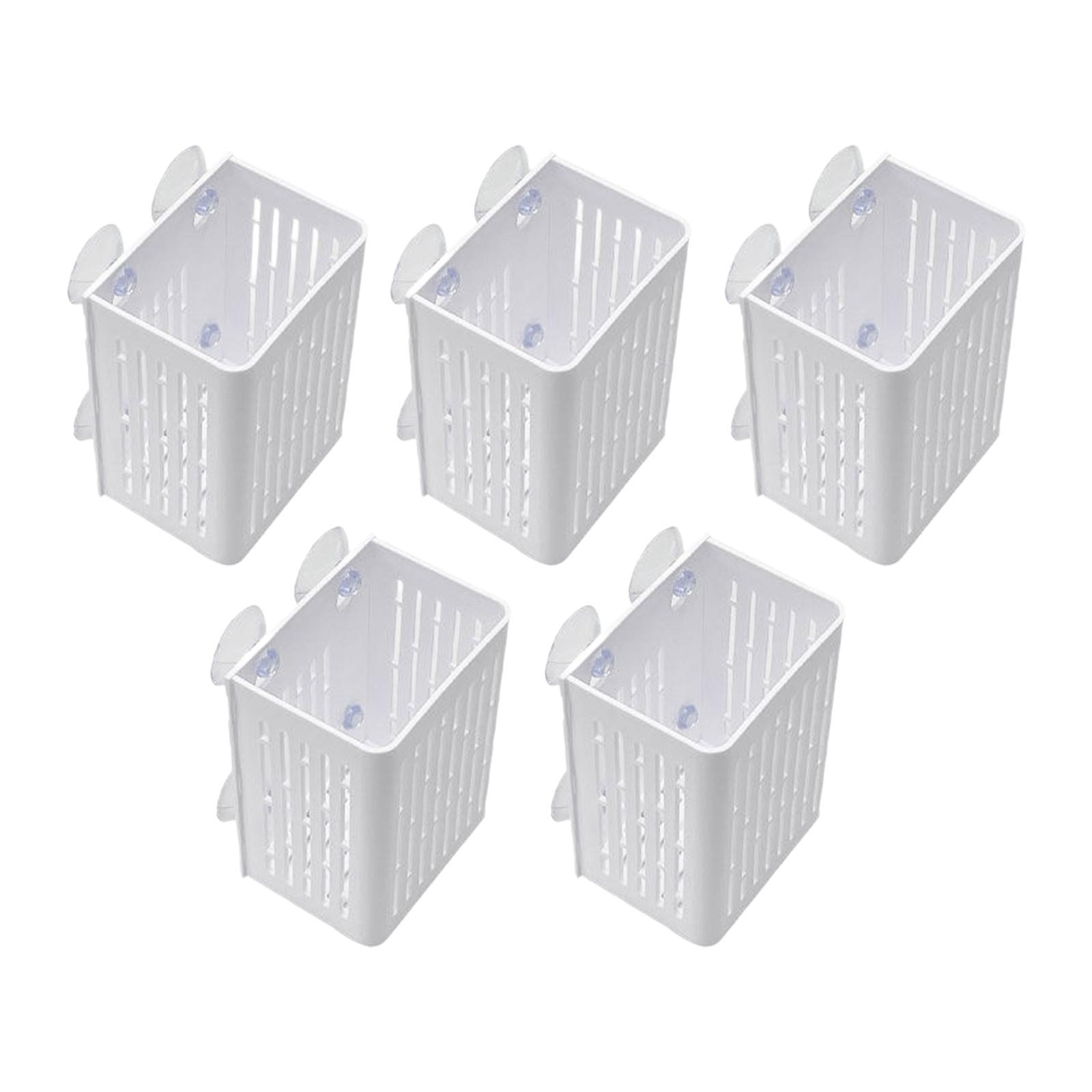 5Pcs Aquarium Plant Holder Aquatic Plant Mesh Net Pots Hangers Sturdy Basket белый