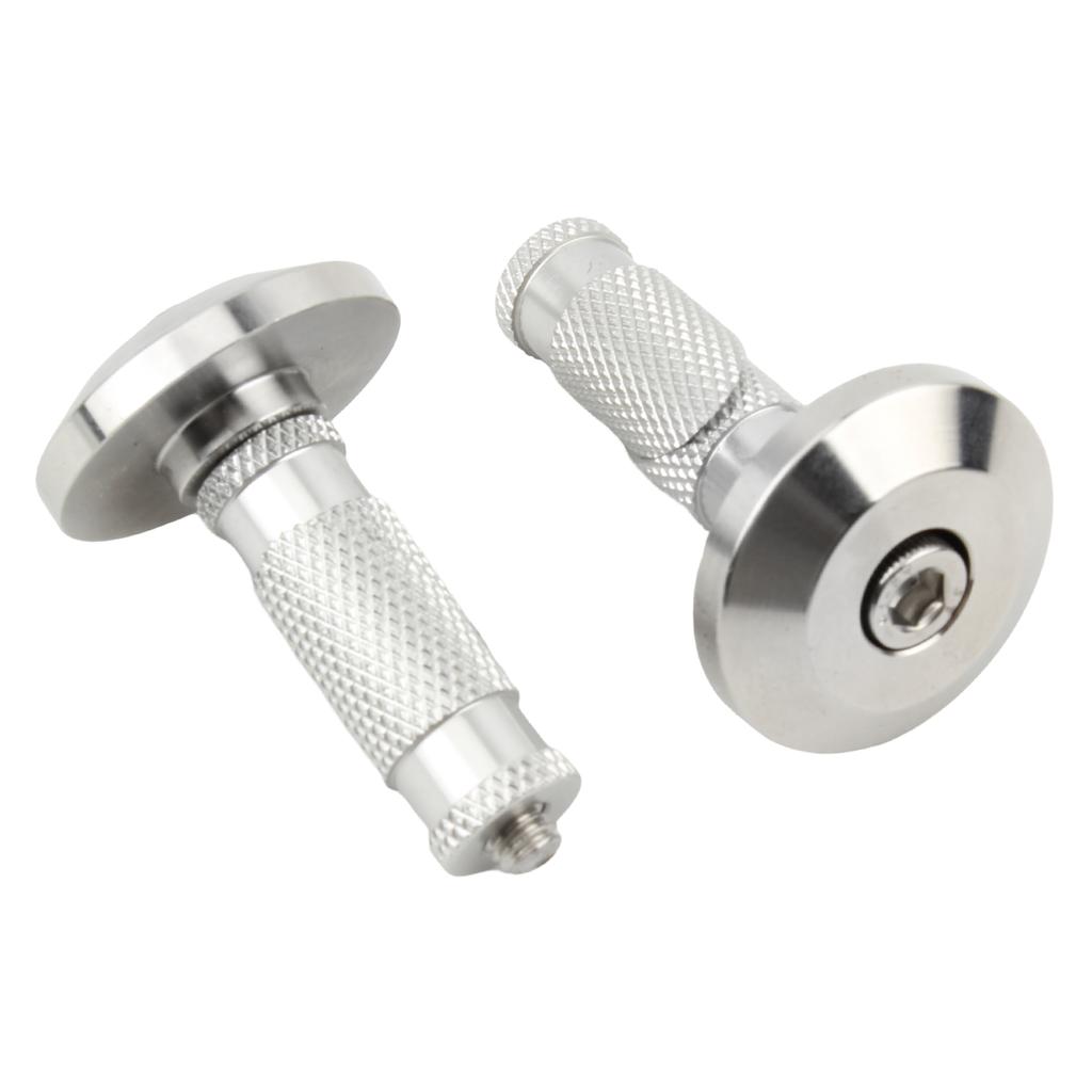 2Pcs Motorcycle Handlebar Grips End Cap Anti-Collision Plug Motorbike Stainless Steel Accessories For Honda Yamaha