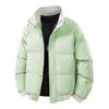 Stand-up collar down cotton-padded clothes for men's winter new warm thickened three-bar bread clothes loose large-size jacket