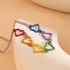 Hip Hop Bunte Liebesherz Kurze Choker Halsketten für Frauen Süße Rock Metal Sprüh Halskette Mädchen Y2K Schmuck Zubehör Neu