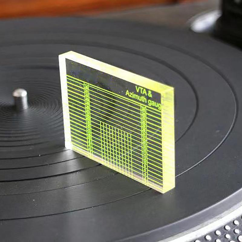 Professional LP Vinyl Tonearm VTA Cartridge Azimuth Alignment Ruler Headshell Alignment Block Quality Acrylic Material