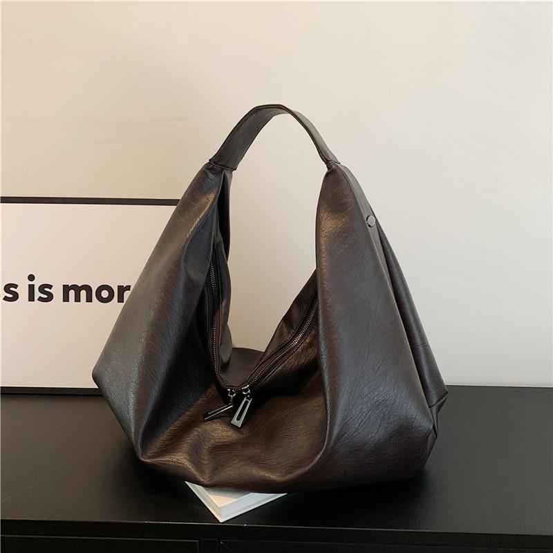 Große schwarze Umhängetaschen für Damen, große Hobo-Shopper-Tasche, einfarbig, hochwertiges weiches Leder, Umhängetasche, Damen-Reisetasche