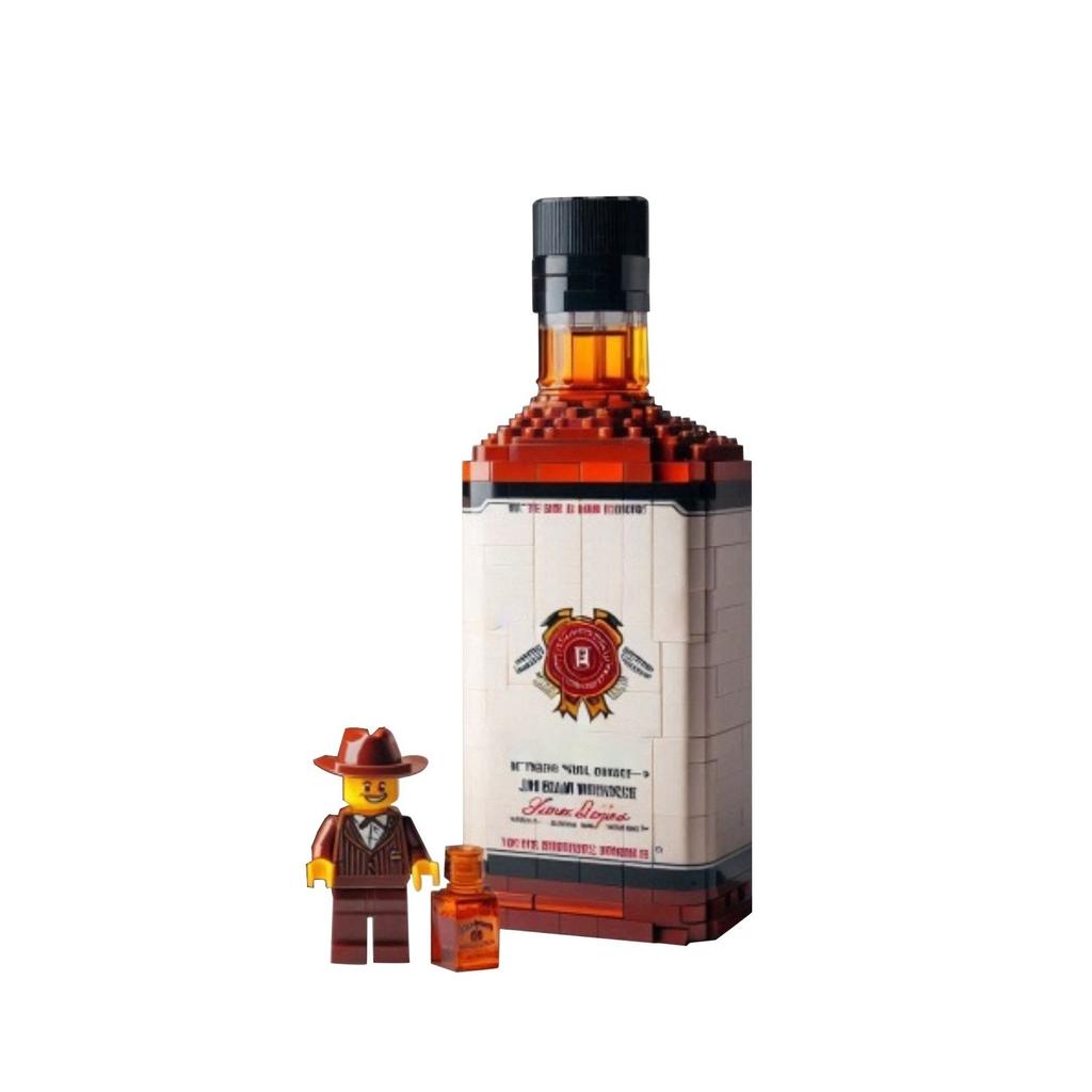 Simulated Wine Bottle Assembly Building Block Model, Creative Building , Boys' And Girls' Toys