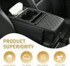 Universal Car Armrest Box Height Booster Cushion Center Console Cover Pad with 2 Cup Holders and Tissue Holder