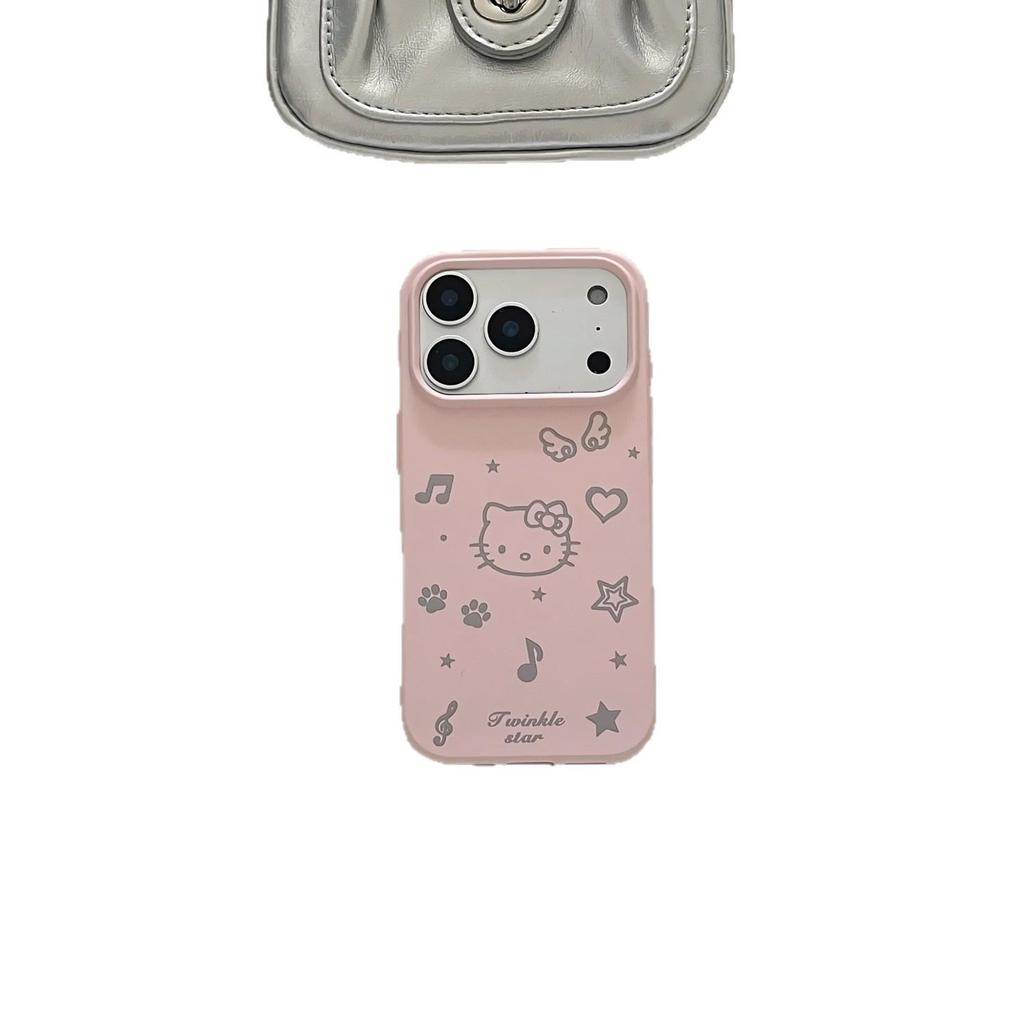 Pinke Linien KT Katze iPhone 16 Pro Max/14/15/17 Pro Schutzhülle von Apple