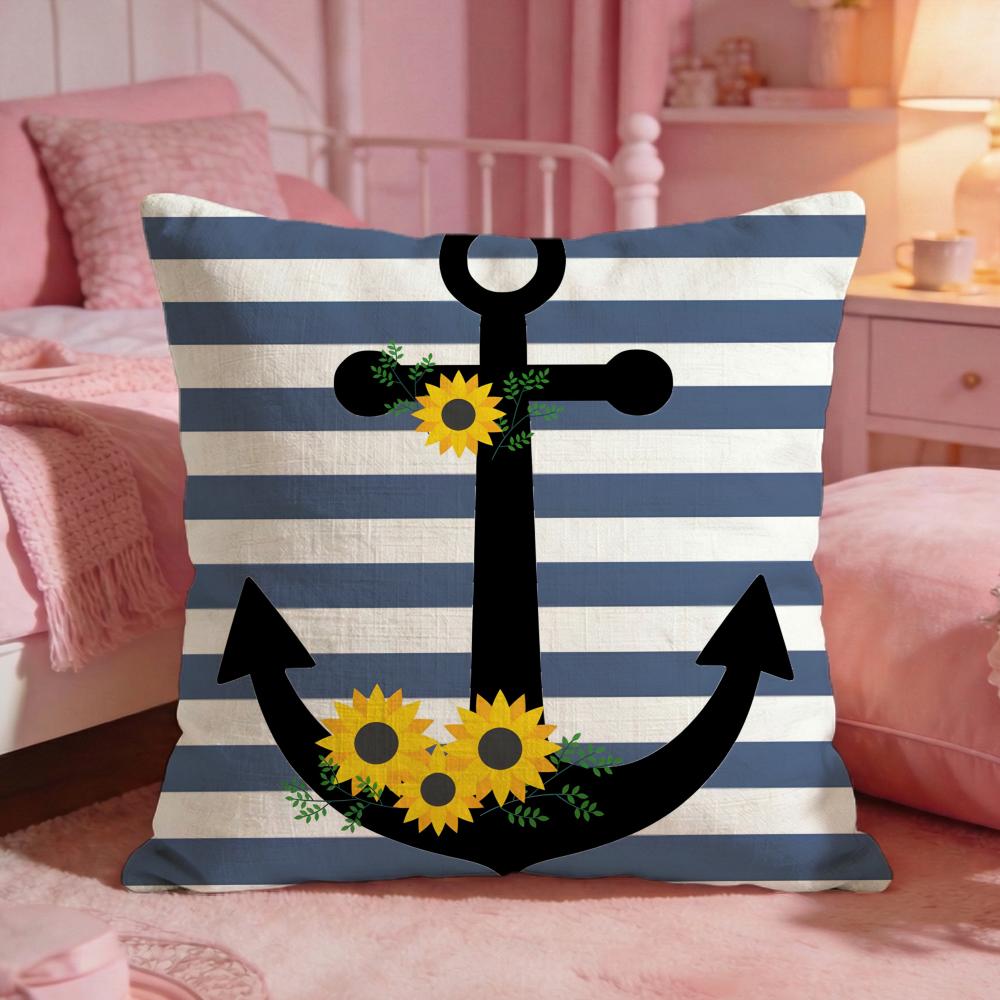 Oocean Sailor Cushion Cover Premium Comfort Reversible Pillow Cove Two In One Design For Any Room  Car Interior