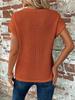 Solid Color Round Neck T-shirt with Twist Hem - Women's Elegant Spring/Summer 2025 Collection