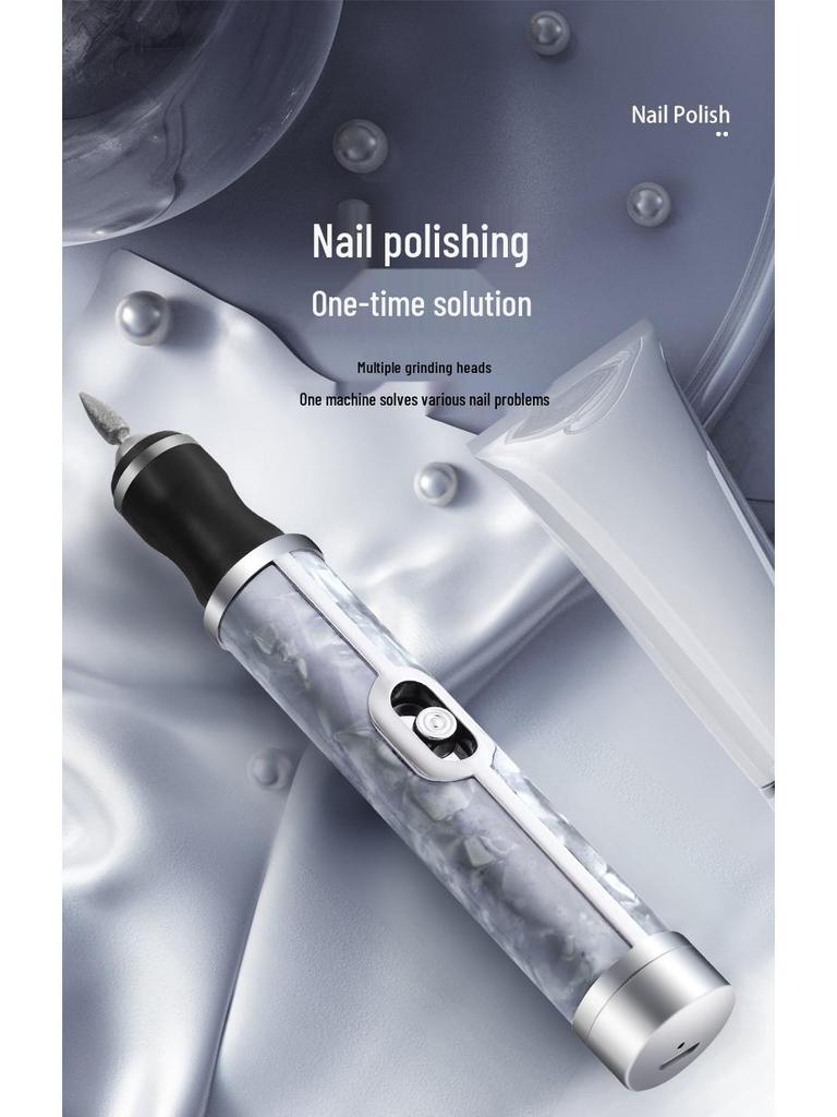 Wireless Electric Nail Grinder: Portable Manicure Tool for Shaping & Removing Nails with Rechargeable Grinding Pen.
