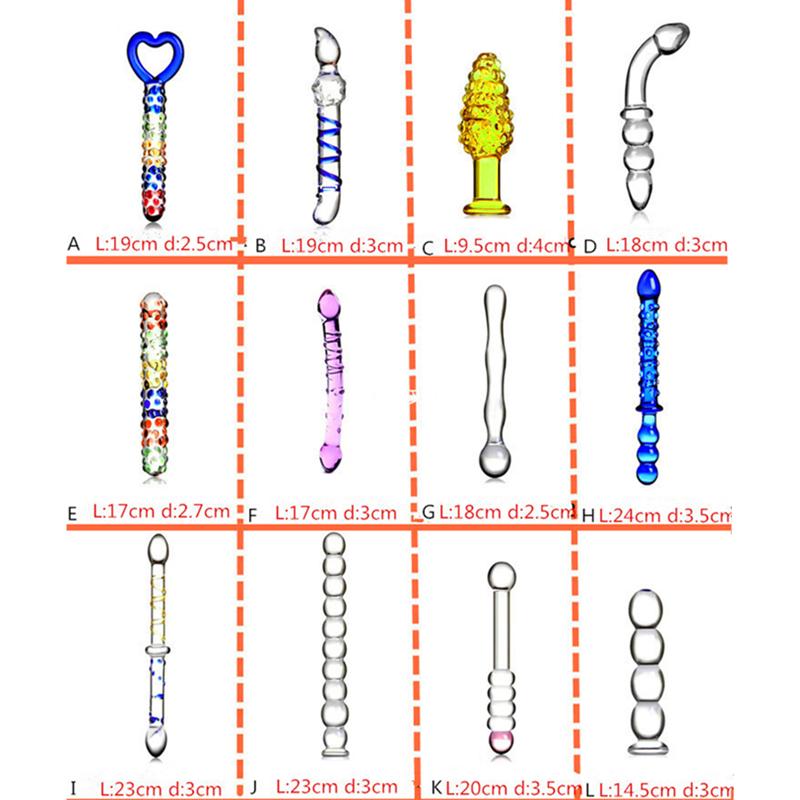 1PC Crystal Glass Dildos Masturbator Realistic Dildo Penis Large G-spot Anal Butt Plug Adult Sex toys for Woman Female Sold