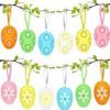 Personalized Easter Crafts Artistic Painting Easter Eggs Set Tree Hanging Pendants Easter Decorations Plastic