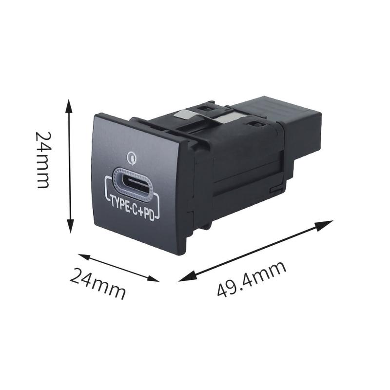 For VW Golf 6 Jetta 5 MK5 Scirocco 06-12 QC3.0 Type C PD USB Quick Car Charger Socket Nondestructive Replacement Harness 12V/24