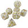 Hollow Metal DND Polyhedral Game Dice Set 7pcs for Table Board Role Playing Game Dice
