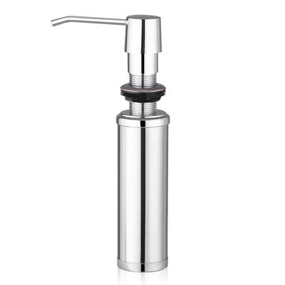 Dozator de săpun lichid din oțel inoxidabil, 250 ml, sticlă, bucătărie, baie, duș, loțiune, pompă de șampon
