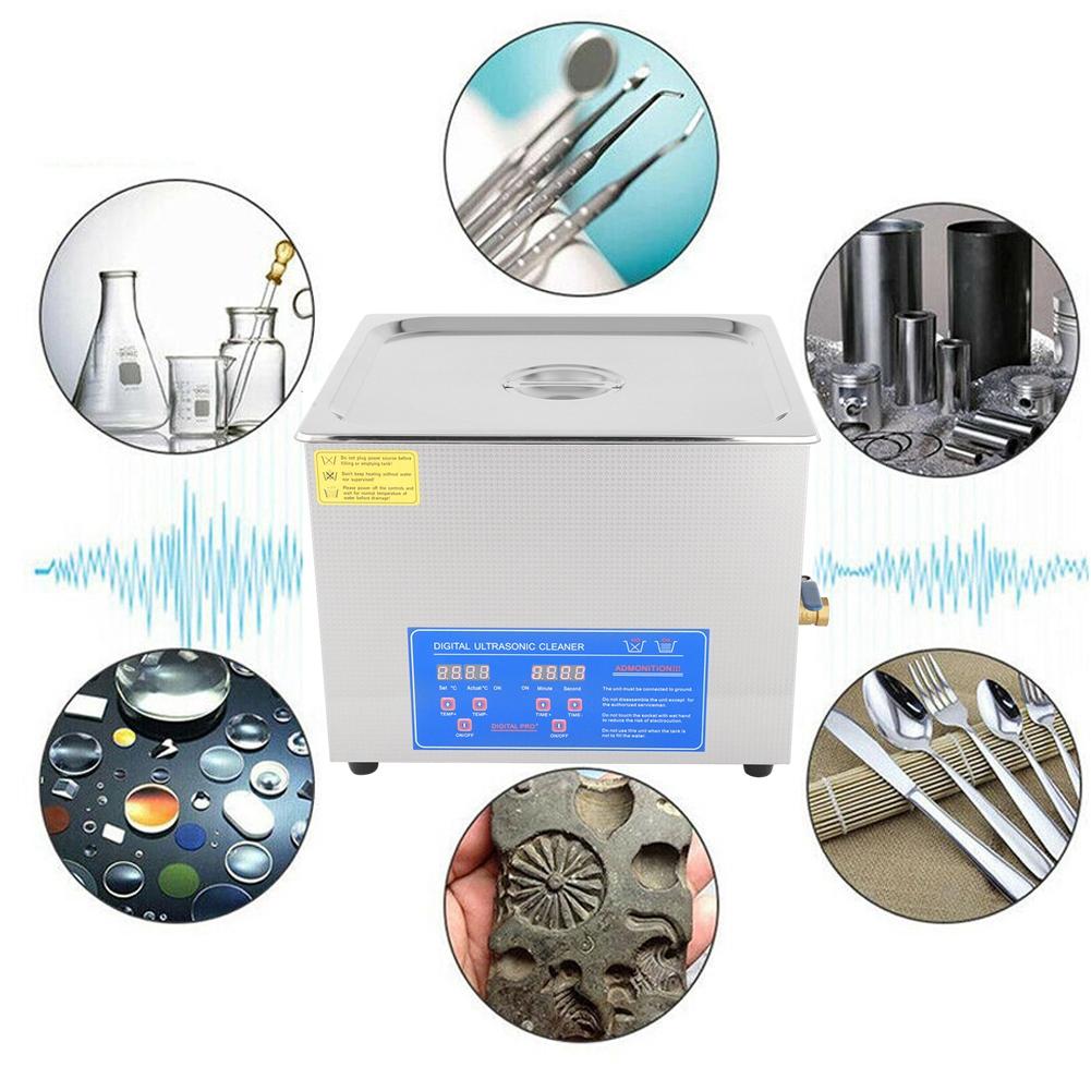 15L Digital Stainless Ultrasonic Cleaner Bath Heater Tank Timer Heat High power