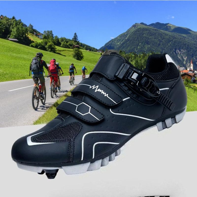 Men Women Hard-Soled Wide-Bottom Cycling Shoes with Locks for Mountain Bikes Road Bikes and Spin Bikes Ideal Casual Sports Shoes