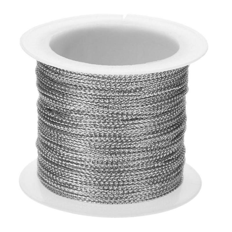 

2 Rolls Gold Silver Red Cord Thread String for Clothing Tag Line Making No-slip Ribbon Rope DIY Craft Sewing Deco