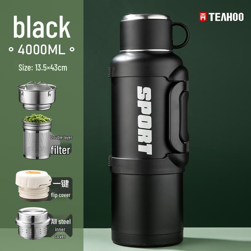 Qihu Large Capacity Stainless Steel Thermos Flask for Outdoor, Car & Home Travel