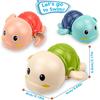 Baby Bath Toys Water Chain Clockwork Bathing Cute Swimming Turtle Toy Toddler Pool Beach Classic Toy For Kids Water Playing